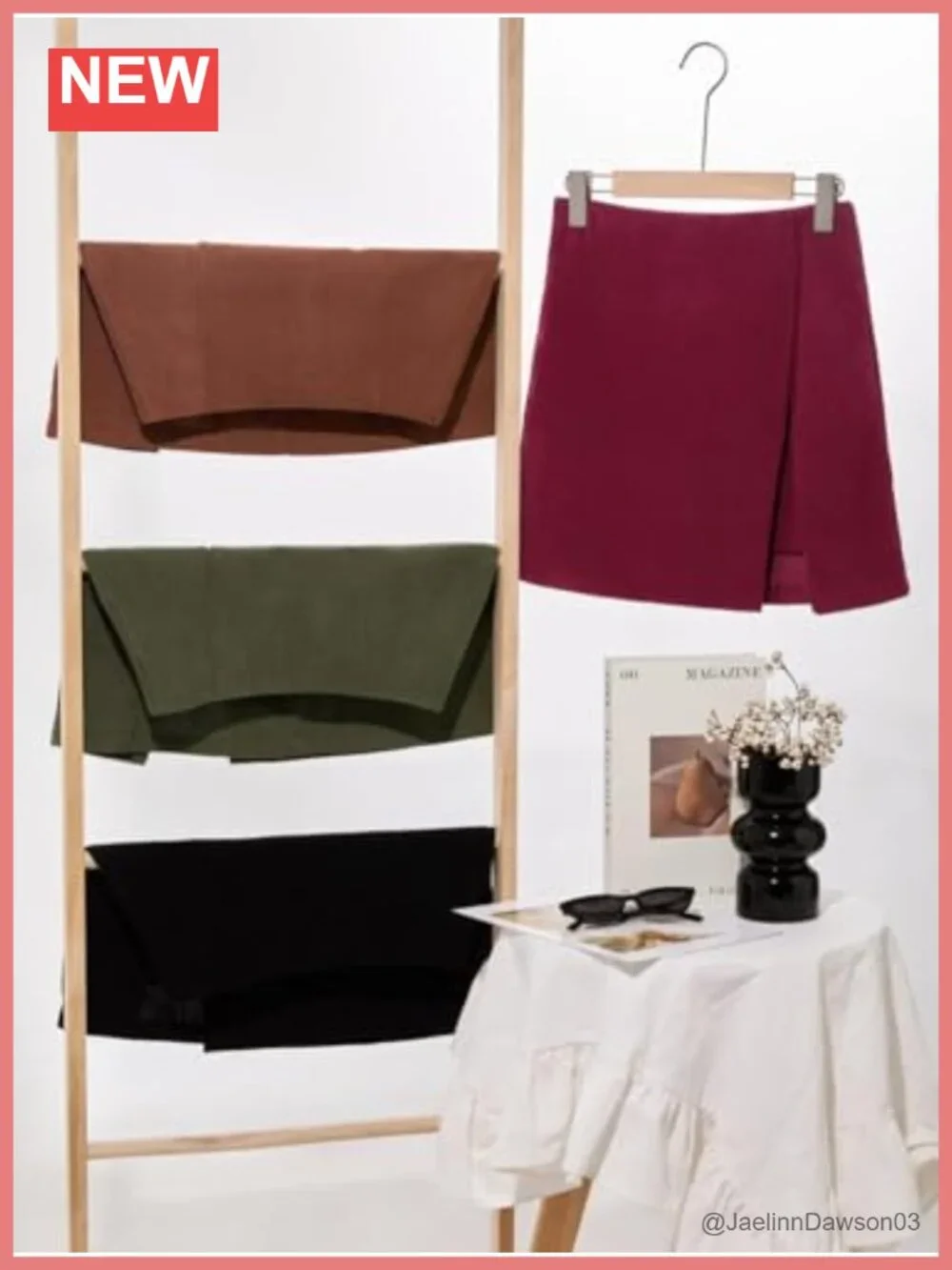 Cord Corduroy High Waisted A-line Mini Skirt with Built-in Shorts for Fall